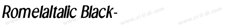 RomelaItalic Black字体转换
